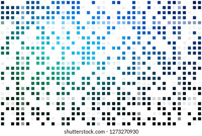 Light Blue, Green vector seamless texture in rectangular style. Abstract gradient illustration with rectangles. Pattern for design of fabric, wallpapers.