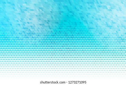 Light Blue, Green vector seamless texture in triangular style. Beautiful illustration with triangles in nature style. Pattern for design of window blinds, curtains.