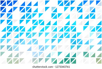 Light Blue, Green vector seamless background with triangles. Beautiful illustration with triangles in nature style. Trendy design for wallpaper, fabric makers.