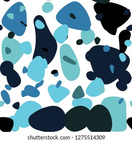 Light Blue, Green vector seamless cover with spots. Beautiful colored illustration with blurred circles in nature style. Design for textile, fabric, wallpapers.