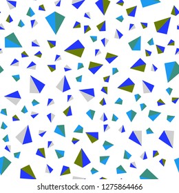 Light Blue, Green vector seamless, isometric template with crystals, triangles. Abstract gradient illustration with triangles. Design for textile, fabric, wallpapers.