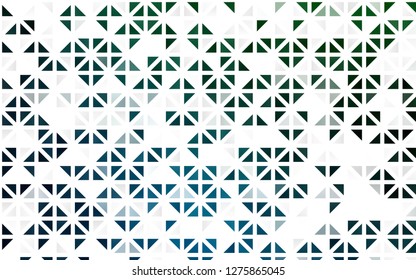 Light Blue, Green vector seamless background with triangles. Glitter abstract illustration with triangular shapes. Pattern for design of fabric, wallpapers.