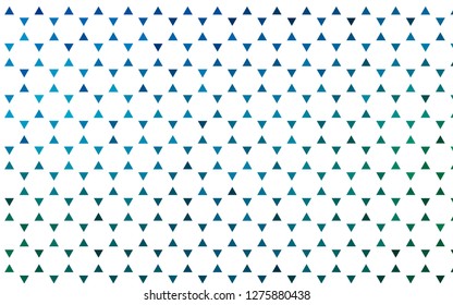 Light Blue, Green vector seamless backdrop with lines, triangles. Glitter abstract illustration with triangular shapes. Pattern for design of window blinds, curtains.