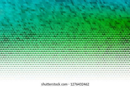 Light Blue, Green vector seamless template with crystals, triangles. Beautiful illustration with triangles in nature style. Design for textile, fabric, wallpapers.