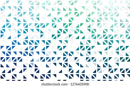 Light Blue, Green vector seamless pattern in polygonal style. Beautiful illustration with triangles in nature style. Design for textile, fabric, wallpapers.