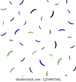 Light Blue, Green vector seamless layout with wry lines. Geometric illustration in abstract style with gradient.  Template for cell phone screens.
