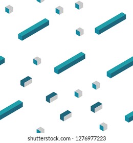 Light Blue, Green vector seamless, isometric texture in rectangular style. Rectangles on abstract background with colorful gradient. Template for business cards, websites.