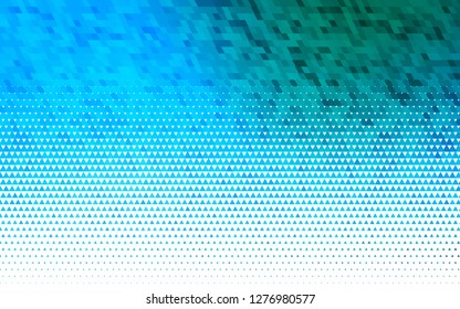 Light Blue, Green vector seamless pattern in polygonal style. Beautiful illustration with triangles in nature style. Pattern for design of fabric, wallpapers.