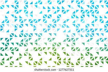 Light Blue, Green vector seamless texture in triangular style. Abstract gradient illustration with triangles. Template for business cards, websites.