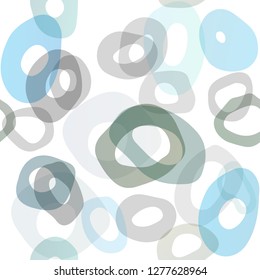Light Blue, Green vector seamless template with spots. Blurred decorative design in abstract style with bubbles. Pattern for trendy fabric, wallpapers.