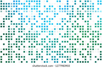 Light Blue, Green vector seamless cover in polygonal style. Decorative design in abstract style with rectangles. Pattern for design of window blinds, curtains.