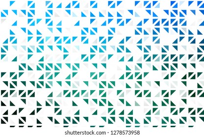 Light Blue, Green vector seamless layout with lines, triangles. Decorative design in abstract style with triangles. Design for textile, fabric, wallpapers.
