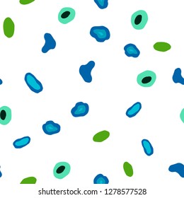 Light Blue, Green vector seamless cover with spots. Modern abstract illustration with colorful water drops. Template for business cards, websites.