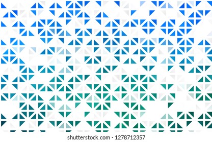Light Blue, Green vector seamless cover in polygonal style. Decorative design in abstract style with triangles. Template for business cards, websites.