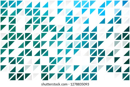 Light Blue, Green vector seamless template with crystals, triangles. Glitter abstract illustration with triangular shapes. Design for textile, fabric, wallpapers.