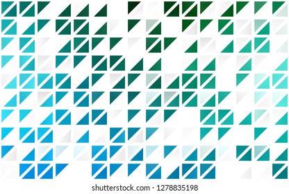 Light Blue, Green vector seamless layout with lines, triangles. Beautiful illustration with triangles in nature style. Template for business cards, websites.