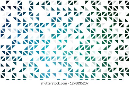 Light Blue, Green vector seamless layout with lines, triangles. Decorative design in abstract style with triangles. Design for textile, fabric, wallpapers.