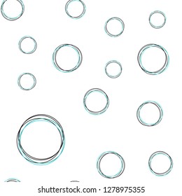 Light Blue, Green vector seamless texture with disks. Beautiful colored illustration with blurred circles in nature style. Texture for window blinds, curtains.