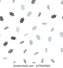 Light Blue, Green vector seamless elegant pattern with leaves. New colorful illustration in doodle style with leaves. Pattern for trendy fabric, wallpapers.