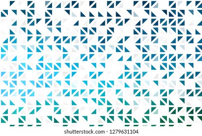 Light Blue, Green vector seamless texture in triangular style. Triangles on abstract background with colorful gradient. Design for textile, fabric, wallpapers.