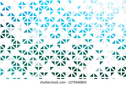 Light Blue, Green vector seamless backdrop with lines, triangles. Modern abstract illustration with colorful triangles. Pattern for trendy fabric, wallpapers.