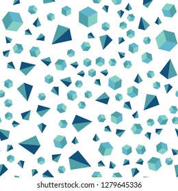 Light Blue, Green vector seamless, isometric backdrop with lines, rhombus. Abstract illustration with colorful lines, cubes. Pattern for design of fabric, wallpapers.