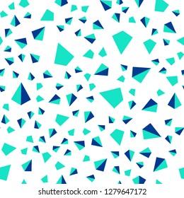 Light Blue, Green vector seamless, isometric template with crystals, triangles. Triangles on abstract background with colorful gradient. Texture for window blinds, curtains.