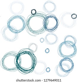 Light Blue, Green vector seamless layout with circle shapes. Blurred decorative design in abstract style with bubbles. Template for business cards, websites.