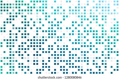 Light Blue, Green vector seamless backdrop with rectangles, squares. Rectangles on abstract background with colorful gradient. Pattern for design of window blinds, curtains.