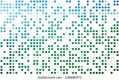 Light Blue, Green vector seamless template with crystals, rectangles. Decorative design in abstract style with rectangles. Design for textile, fabric, wallpapers.