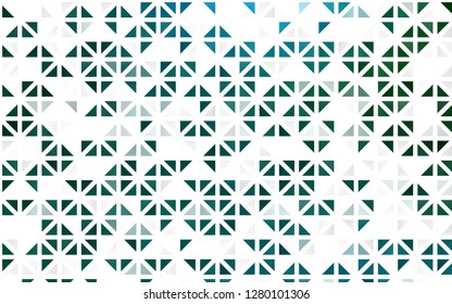 Light Blue, Green vector seamless template with crystals, triangles. Beautiful illustration with triangles in nature style. Pattern for design of fabric, wallpapers.