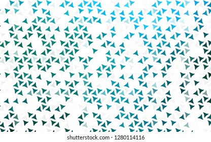 Light Blue, Green vector seamless pattern in polygonal style. Beautiful illustration with triangles in nature style. Pattern for design of window blinds, curtains.