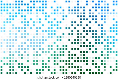 Light Blue, Green vector seamless background with rectangles. Glitter abstract illustration with rectangular shapes. Pattern for trendy fabric, wallpapers.
