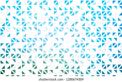 Light Blue, Green vector seamless cover in polygonal style. Modern abstract illustration with colorful triangles. Pattern for design of fabric, wallpapers.