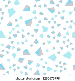 Light Blue, Green vector seamless, isometric template with crystals, triangles. Abstract gradient illustration with triangles. Texture for window blinds, curtains.