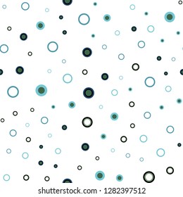 Light Blue, Green vector seamless cover with spots. Blurred decorative design in abstract style with bubbles. Pattern for trendy fabric, wallpapers.