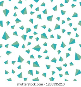 Light Blue, Green vector seamless, isometric pattern with polygonal style. Decorative design in abstract style with triangles. Pattern for design of fabric, wallpapers.