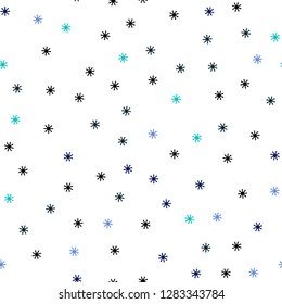 Light Blue, Green vector seamless pattern with christmas snowflakes. Modern geometrical abstract illustration with snowflakes. Design for wallpaper, fabric makers.