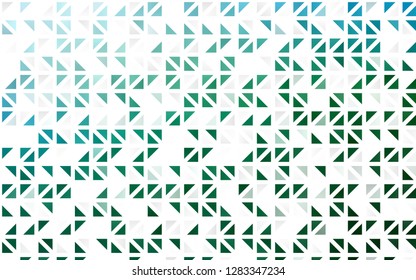 Light Blue, Green vector seamless cover in polygonal style. Glitter abstract illustration with triangular shapes. Template for business cards, websites.