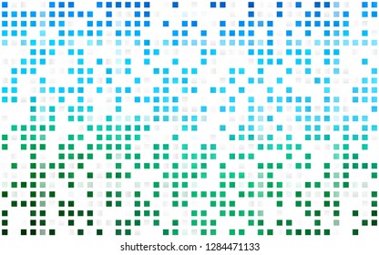 Light Blue, Green vector seamless texture in rectangular style. Abstract gradient illustration with rectangles. Pattern for trendy fabric, wallpapers.
