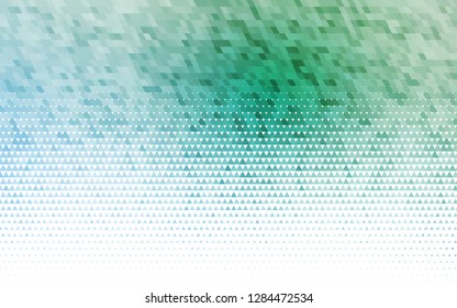 Light Blue, Green vector seamless template with crystals, triangles. Abstract gradient illustration with triangles. Design for textile, fabric, wallpapers.