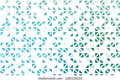 Light Blue, Green vector seamless backdrop with lines, triangles. Illustration with set of colorful triangles. Trendy design for wallpaper, fabric makers.