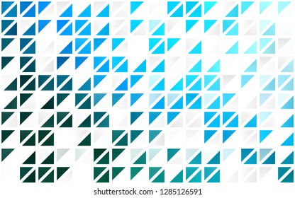 Light Blue, Green vector seamless texture in triangular style. Beautiful illustration with triangles in nature style. Template for business cards, websites.