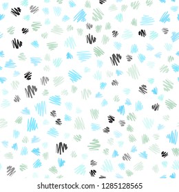 Light Blue, Green vector seamless layout with flat lines. Glitter abstract illustration with colored sticks. The pattern for ad, booklets, leaflets.