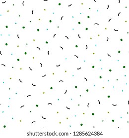 Light Blue, Green vector seamless background with bubbles, lines. Design with connection of dots and lines on colorful background. Pattern for trendy fabric, wallpapers.