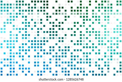 Light Blue, Green vector seamless backdrop with rectangles, squares. Beautiful illustration with rectangles and squares. Pattern for design of window blinds, curtains.