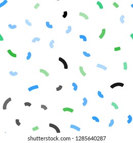 Light Blue, Green vector seamless template with bubble shapes. Shining illustration, which consist of blurred lines, circles. New composition for your brand book.