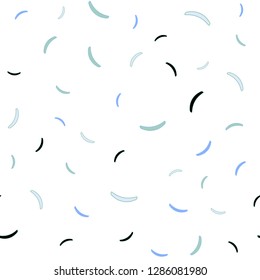 Light Blue, Green vector seamless texture with bent lines. Modern gradient abstract illustration with bandy lines. A completely new template for your design.