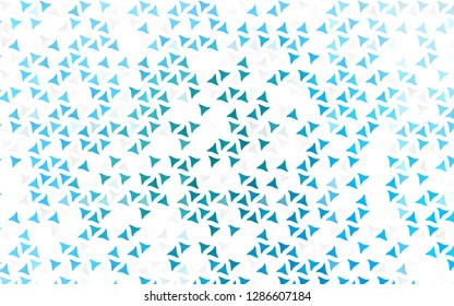 Light Blue, Green vector seamless texture in triangular style. Triangles on abstract background with colorful gradient. Pattern for design of fabric, wallpapers.
