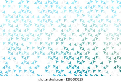 Light Blue, Green vector seamless pattern in polygonal style. Triangles on abstract background with colorful gradient. Design for textile, fabric, wallpapers.